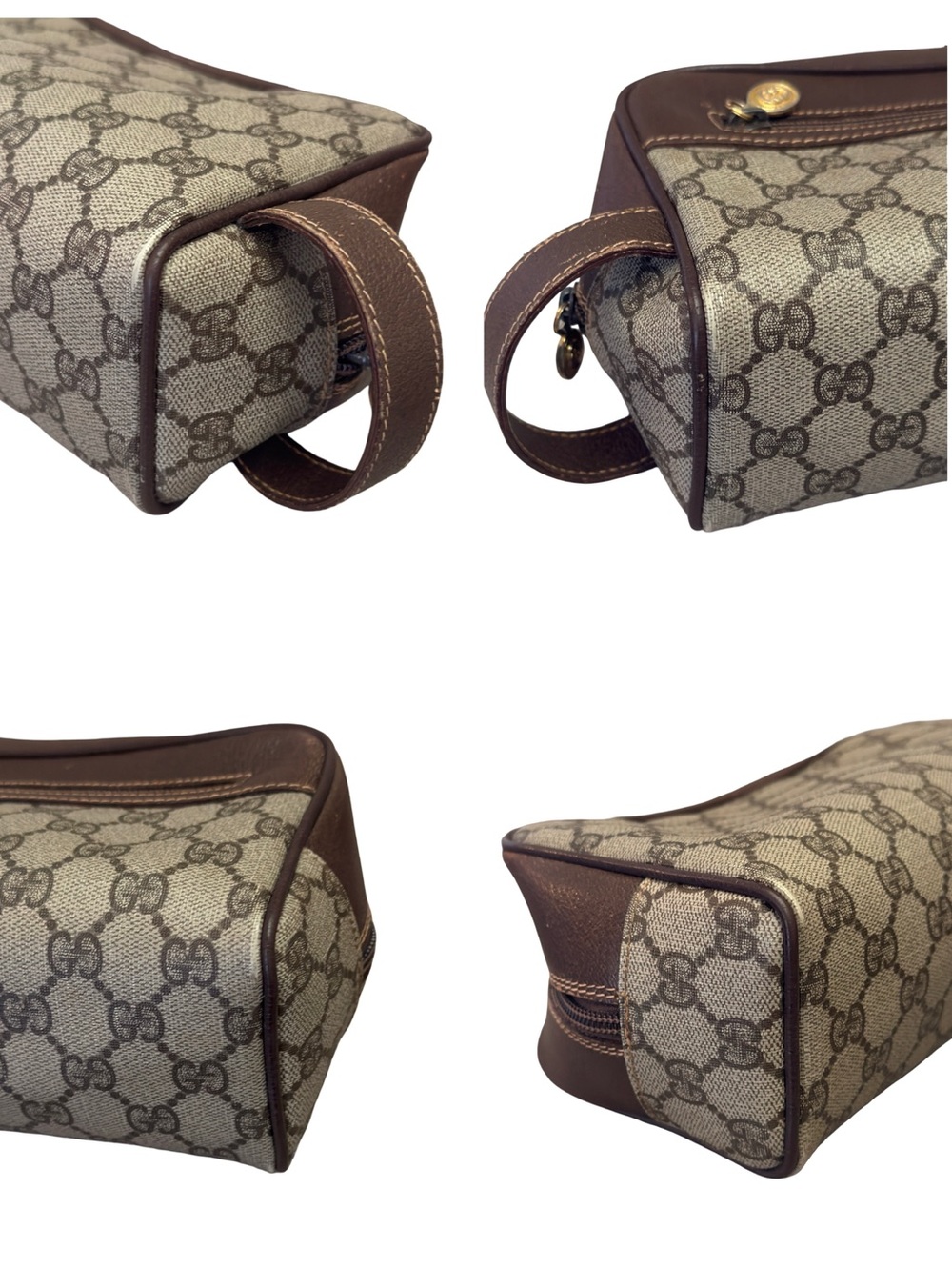 Gucci Brown and Beige GG Supreme Canvas Toiletry Bag - Picture 12 of 17